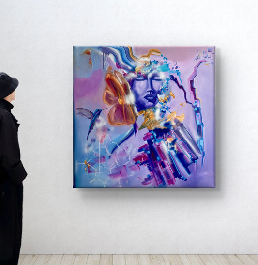 "The keeper of little wonders" - Original Artwork 122x122cm (48x48inch)