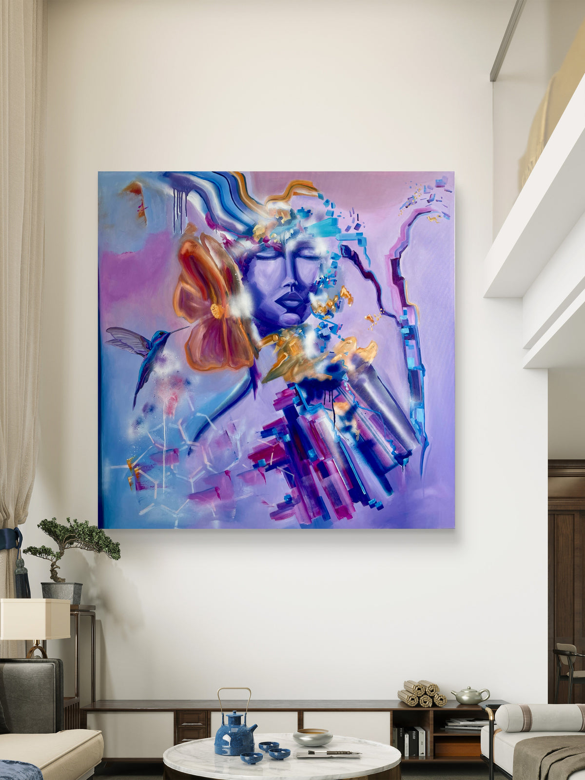 "The keeper of little wonders" - Original Artwork 122x122cm (48x48inch)